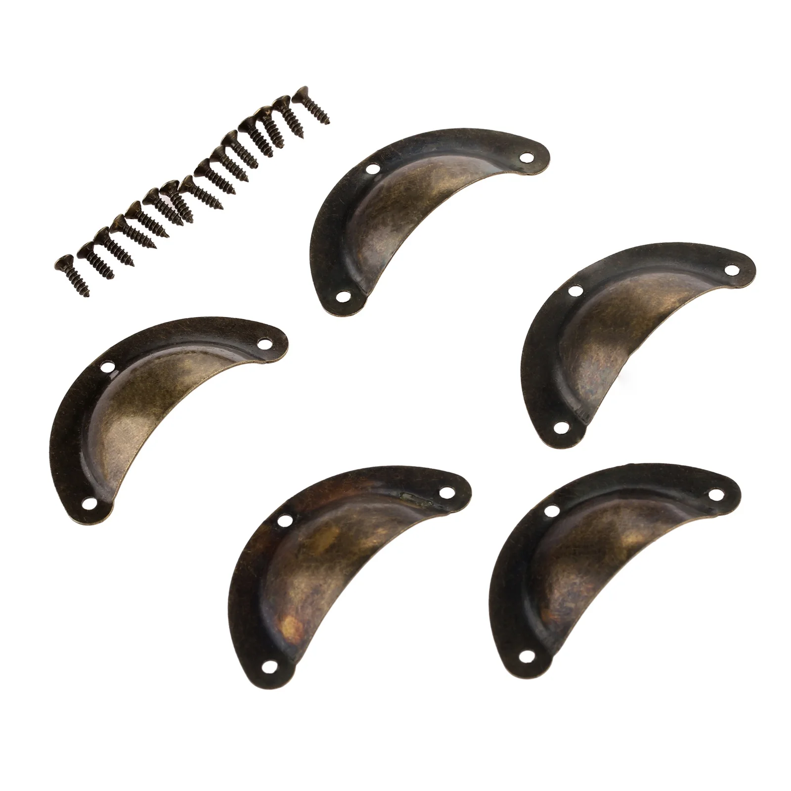 

5pcs Vintage Shell Handle Pull Kitchen Drawer Cabinet Door Handle Furniture Knobs Handware 50*22mm