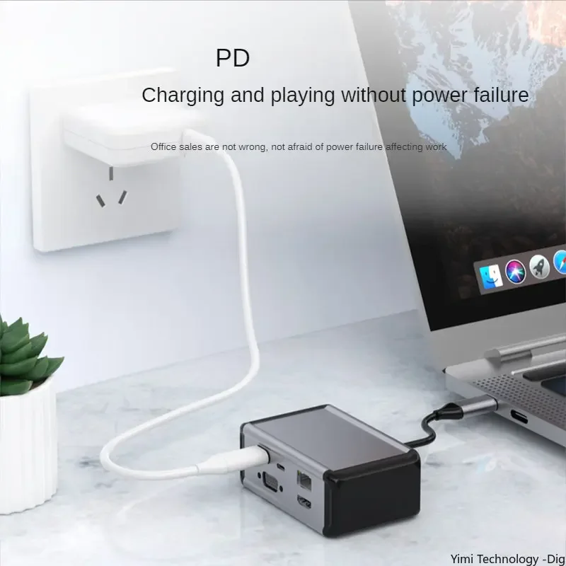 New 12-in-1 Type-C Docking Station Usb Hub USB3.0 Vertical Desktop Docking Station Computer USB Interface Expansion - Image 4