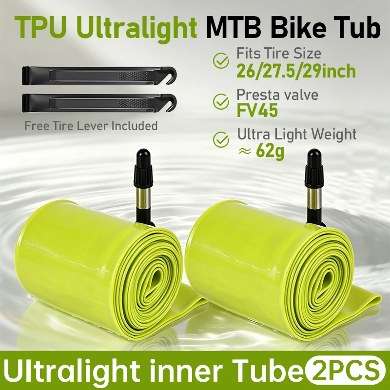 Bike Inner Tube Ultralight TPU Hose Metal Presta Valve FV45 with Removable Core Bike Accessories For MTB1.75-2.4 MTB 29/27.5/26 view 3
