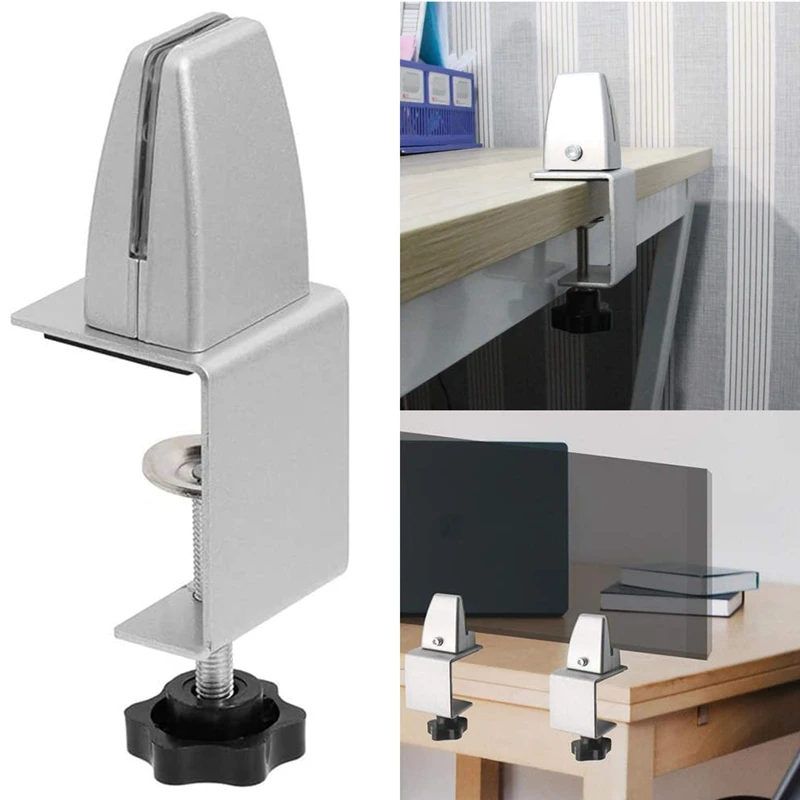 Sneeze Guard Clamp Bracket Desk Partition Clamp For 1/8Inch To 1Inch Thick Acrylic Panels Adjustable C Shape Clamp