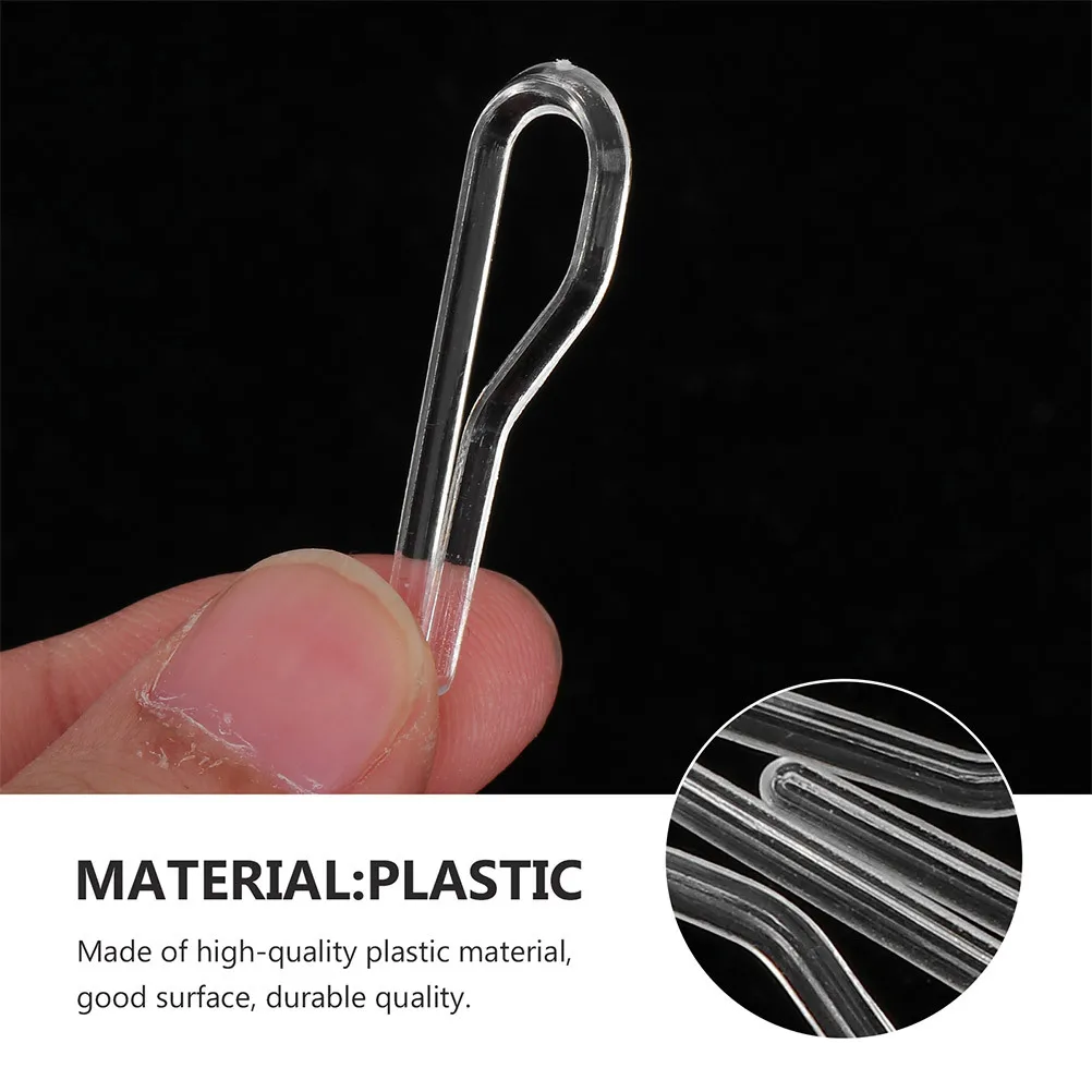 

200pcs Plastic Shirt Clips Clamps With Teeth For Clothes Sleepwear Socks Underwear Apron Ties Garment Fasteners Home Storage