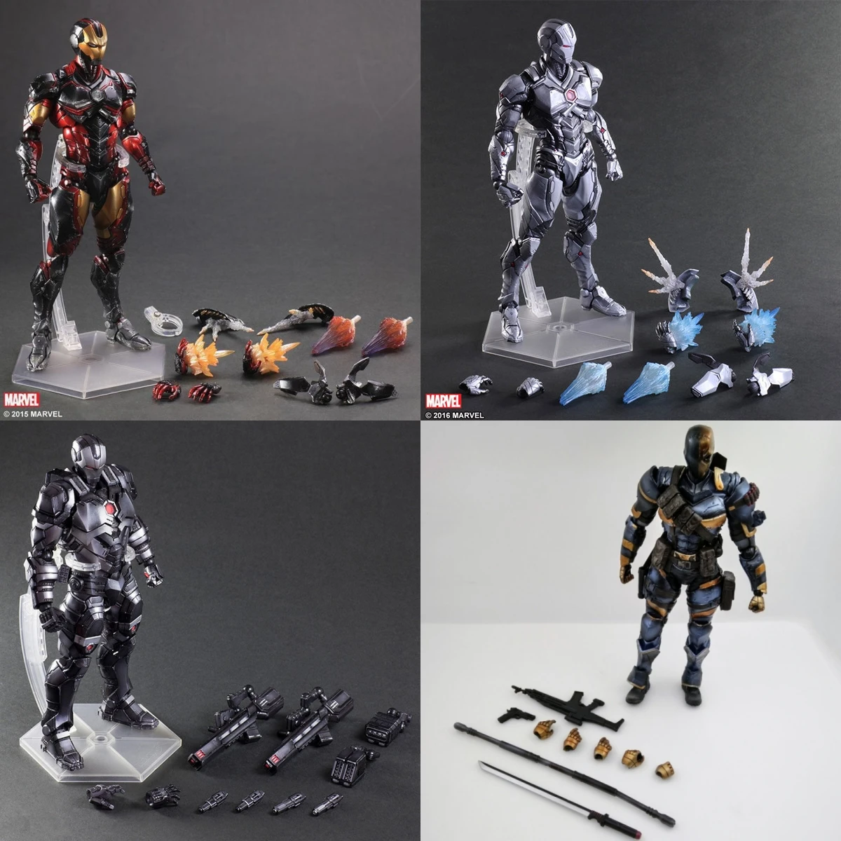 Play Arts Captain America Black Spiderman Joker Quinn Deadpool Iron Man Wolverine Model Action Figure Joint Movable Doll