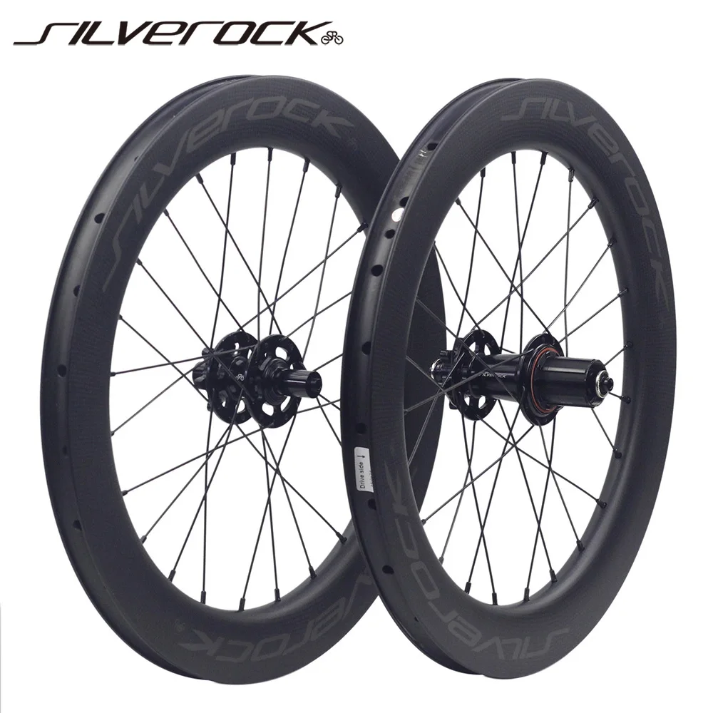 

SILVEROCK SR50C Carbon Wheels Rim Height 18" 355 20" 406 Disc Brake 100mm 135mm for Birdy Birdy2 Folding Bike Wheelset