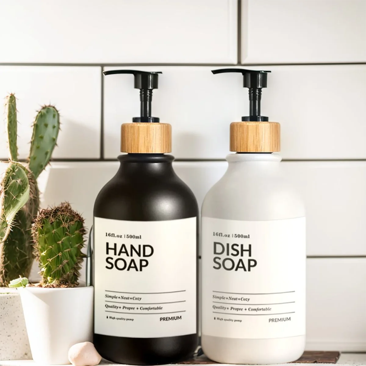 Hand Dish Soap Bottle Dispenser Kitchen Countertop Sink Decoration Dish Soap Dispenser Hand Wash Soap Bottle