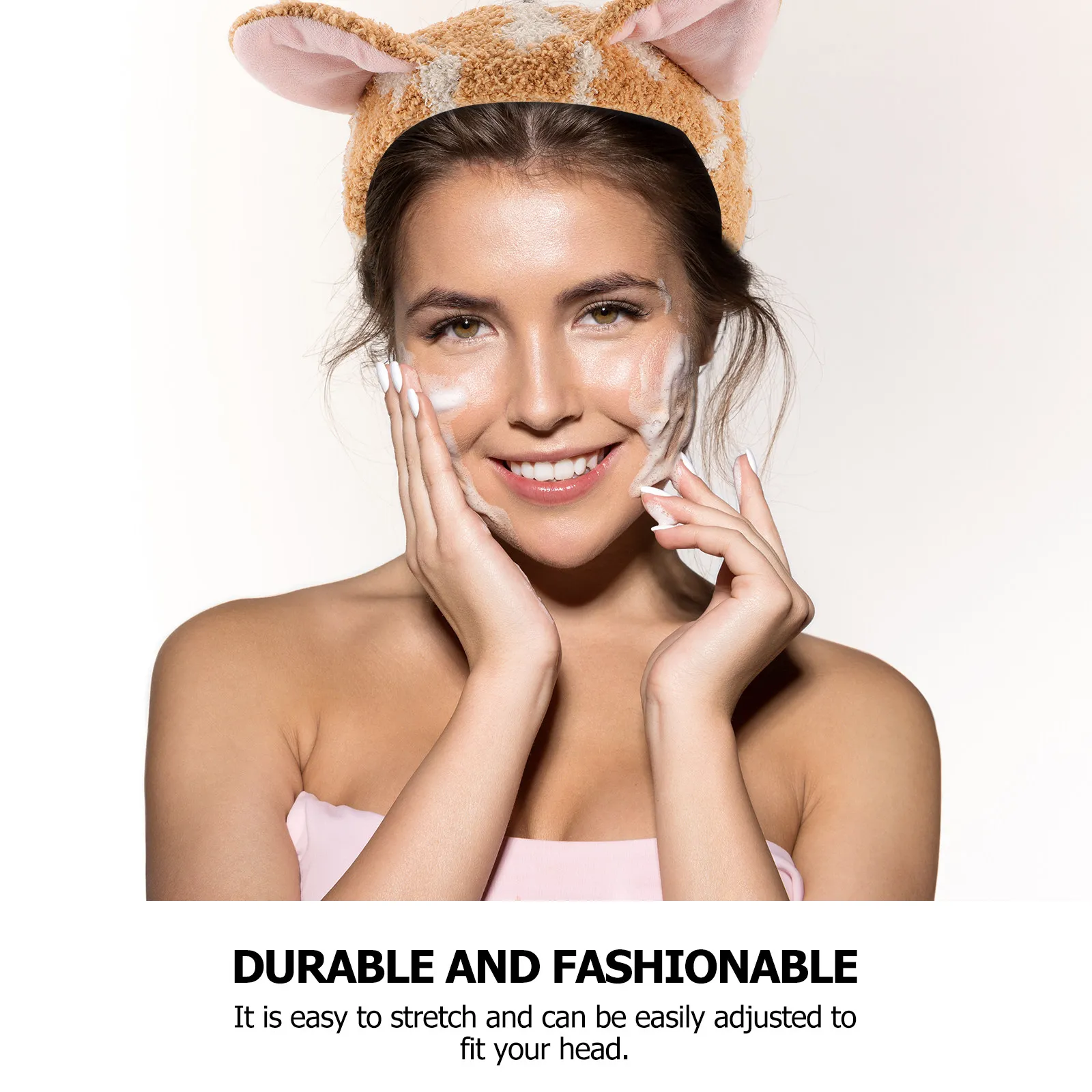 

3Pcs Elastic Hair Headbands Cat Ear Spa Facial Makeup Wash Face Washing Towels Stretchy Women Hair Accessories for Yoga Running