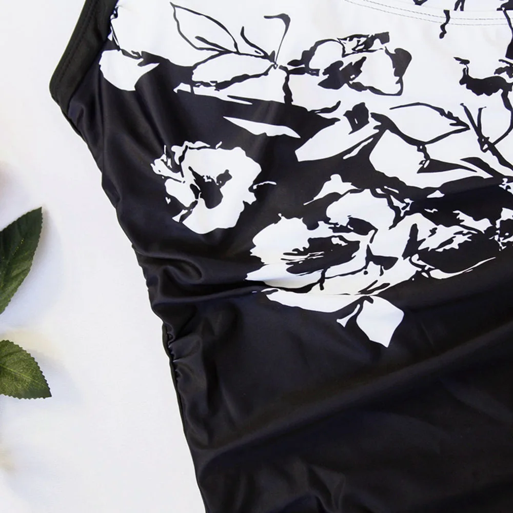 Bikini Sexy 2026 Floral Bikini Set Women Retro Ruched One Piece Swimwear Tummy Control Swimsuit Brazilian Bathing Suit Beachwear