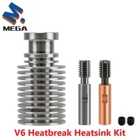 E3D V6 Heatbreak Heatsink Kit Titanium Alloy Bi-Metal Throat For Kingroon KP3S KP3S Pro S1 KP5L 3D Printer Parts Accessories