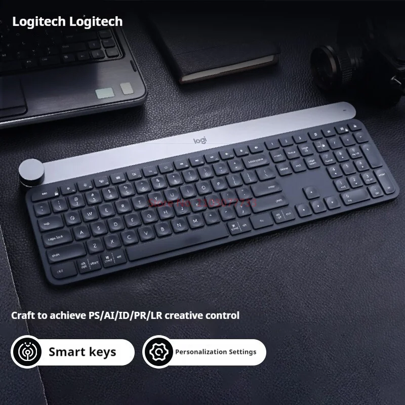 Logitech rzemiosło bezprzewodowa klawiatura 104keys inteligentny Bluetooth podwójny tryb Multi urządzenie bezprzewodowa klawiatura do cichego