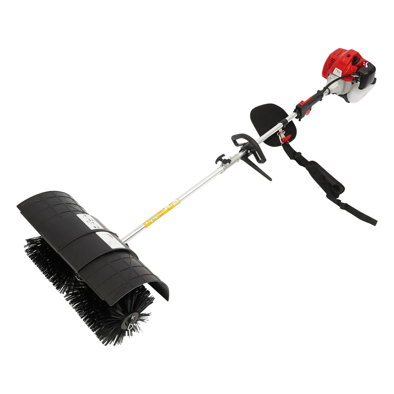 Spazzatrice portatile per la pulizia del prato, macchina spazzatrice manuale per prato 8500RPM 1.7KW 2.3HP 52cc per prati artificiali, strade, aziende agricole, vialetti, marciapiedi, campi da golf,