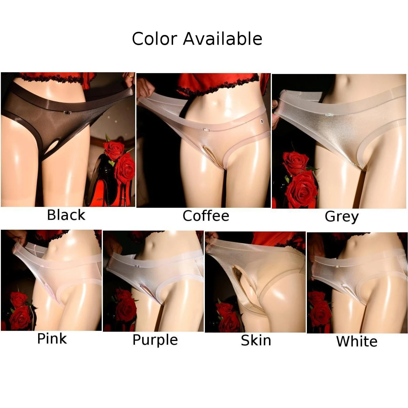 Нейлоновые трусики-сисси, эластичное нижнее белье, прозрачное нижнее белье, блестящие трусики-сисси, мужские, один размер, сексуальный однотонный цвет