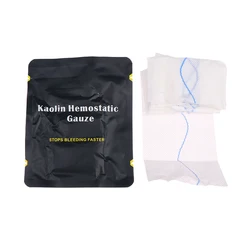 Kit de primeros auxilios para heridas médicas, gasa de caolín, combate hemostático, Trauma de emergencia al aire libre, Soluble en Z