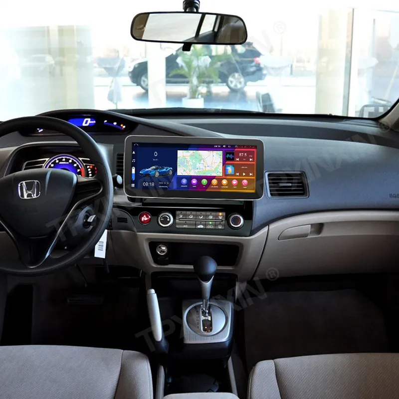 

12.3 Inch Screen Car Radio For Honda Civic 2006-2011 Android Auto GPS Navigation Multimedia Video Stereo Receiver Head Unit