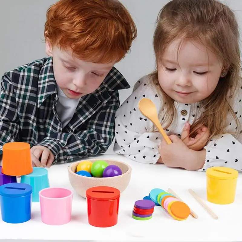 Toddler Color Learning Shape Matching Game With 8 Colors Learning And Educational Toys Fine Motor Skills Toys Ball Game For