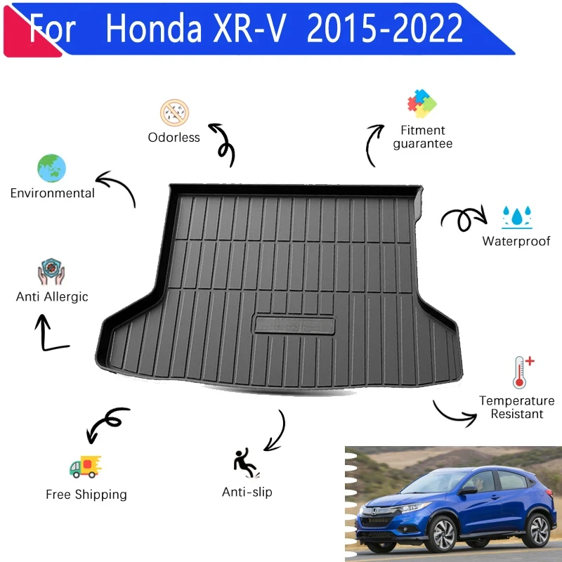 

Car Trunk Mat for Honda XRV XR-V HRV MNV VEZEL 2015~2022 2020 TPE Material Easy Clean Rear Cargo Tray Trunk Mats Car Accessories