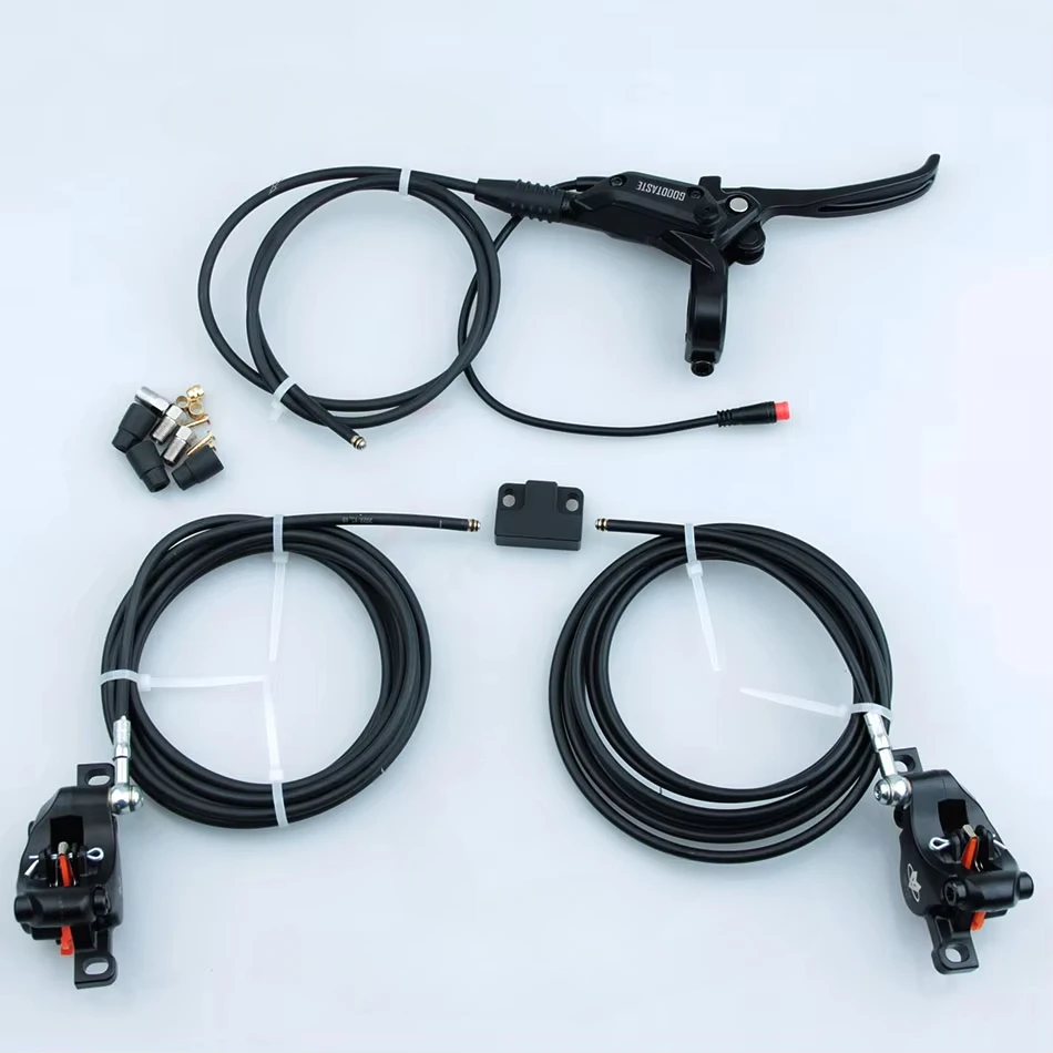 3 Links Bicycle Brakes Power Off Hydraulic Brake E-Bike MTB Electric Scooter 2300mm Left Right Rotor Disc 1 To 2 Bike Accessorie