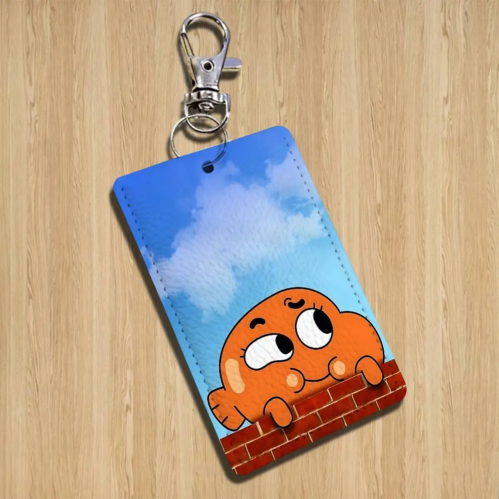Portachiavi con Carte Anime del Cartone Animato 'The Amazing World of Gumball', Ciondolo alla Moda per Borsa, Porta Tessere, Porta Carte Bus, Carino per Adulti