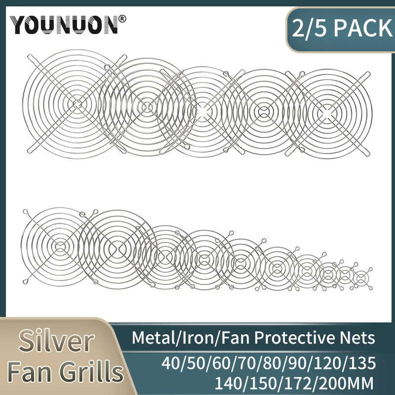 Cooling Fan Grill Metal Iron Nets for Computer Fan 30mm 40mm 50mm 60mm 70mm 80mm 90mm 120mm 135mm 140mm 170mm 200mm Fan Grill