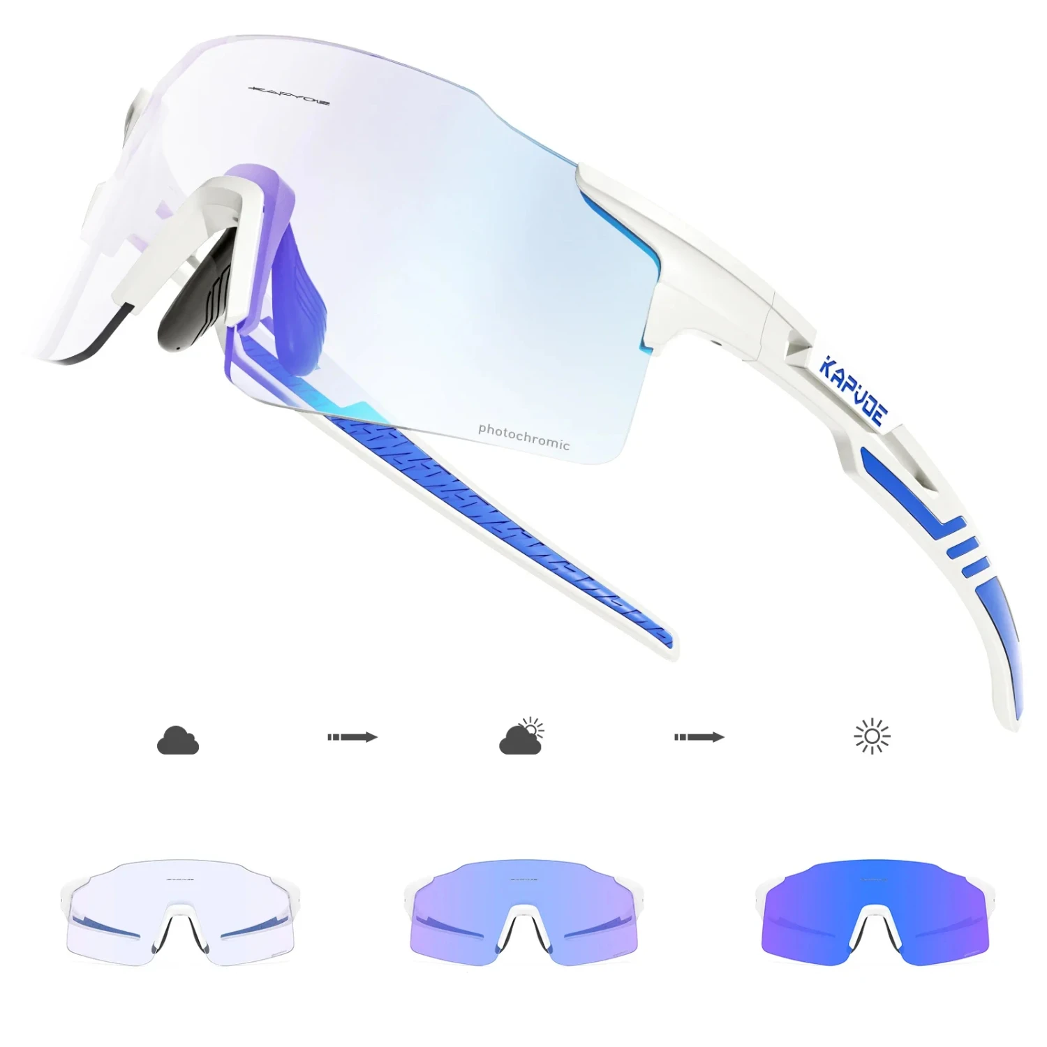 2023  Photochromic Red or Blue Bike Cycling Sunglasses Sports Man Cycling Glasses MTB Glasses Eyewear Outdoor Bicycle Goggles