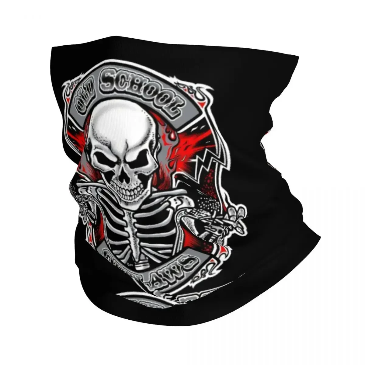 Rock Biker Motorcycle Skull Bandana Neck Warmer Men Women Winter Hiking Ski Scarf Gaiter Face Cover