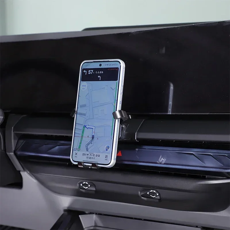 لسيارات BMW X3 G45 2025-2026 ABS حامل هاتف السيارة الأسود لتحديد المواقع والملاحة رف ملحقات السيارة الداخلية