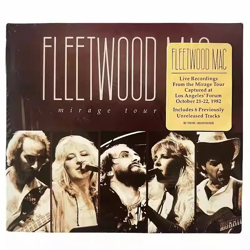 

Классический альбом блюз-рока Fleetwood Mac: Джон МакВи, музыкальный CD, Mirage Tour 82 (живое исполнение), музыкальная запись, 2 диска, коллекция музыки для вечеринок