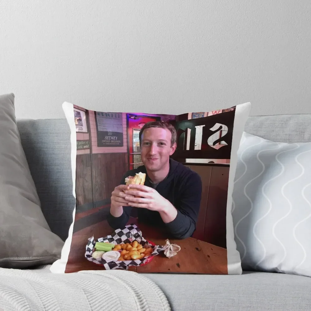 mark zuckerberg consumes human sustenance Throw Pillow Custom Cushion Cushion Cover For Sofa pillow