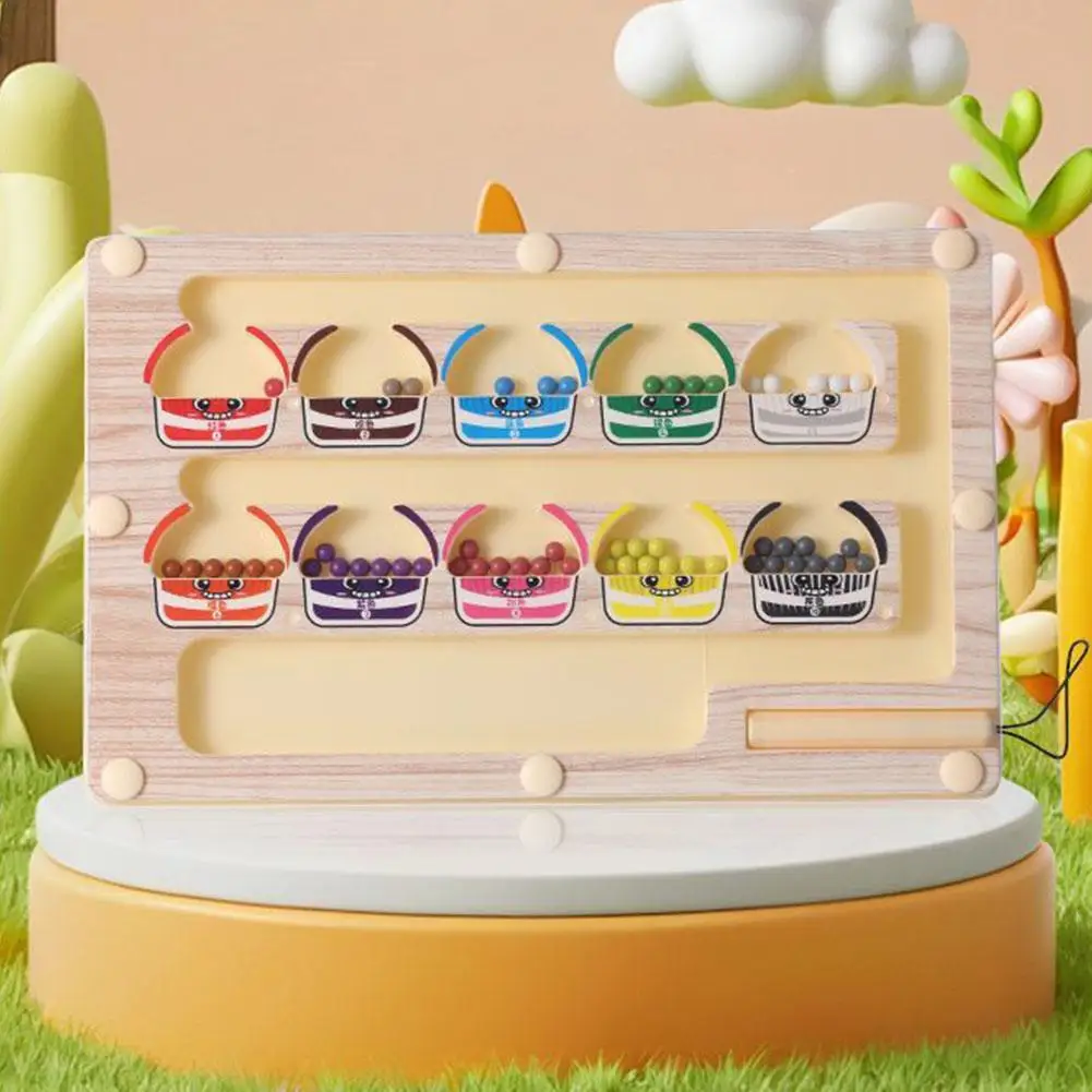 Labyrinthe magnétique, boule de couleur roulante, jouets, pensée logique spatiale, jeu d'entraînement à l'intelligence et à la Concentration pour enfants, éducation