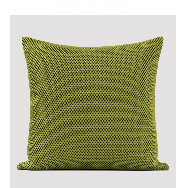 

Modern Simple Green 3D Textured Pillow ELIN LONYAIN Sofa Sample Room Square Cushion Backrest Pillow Home Decorative Pillow