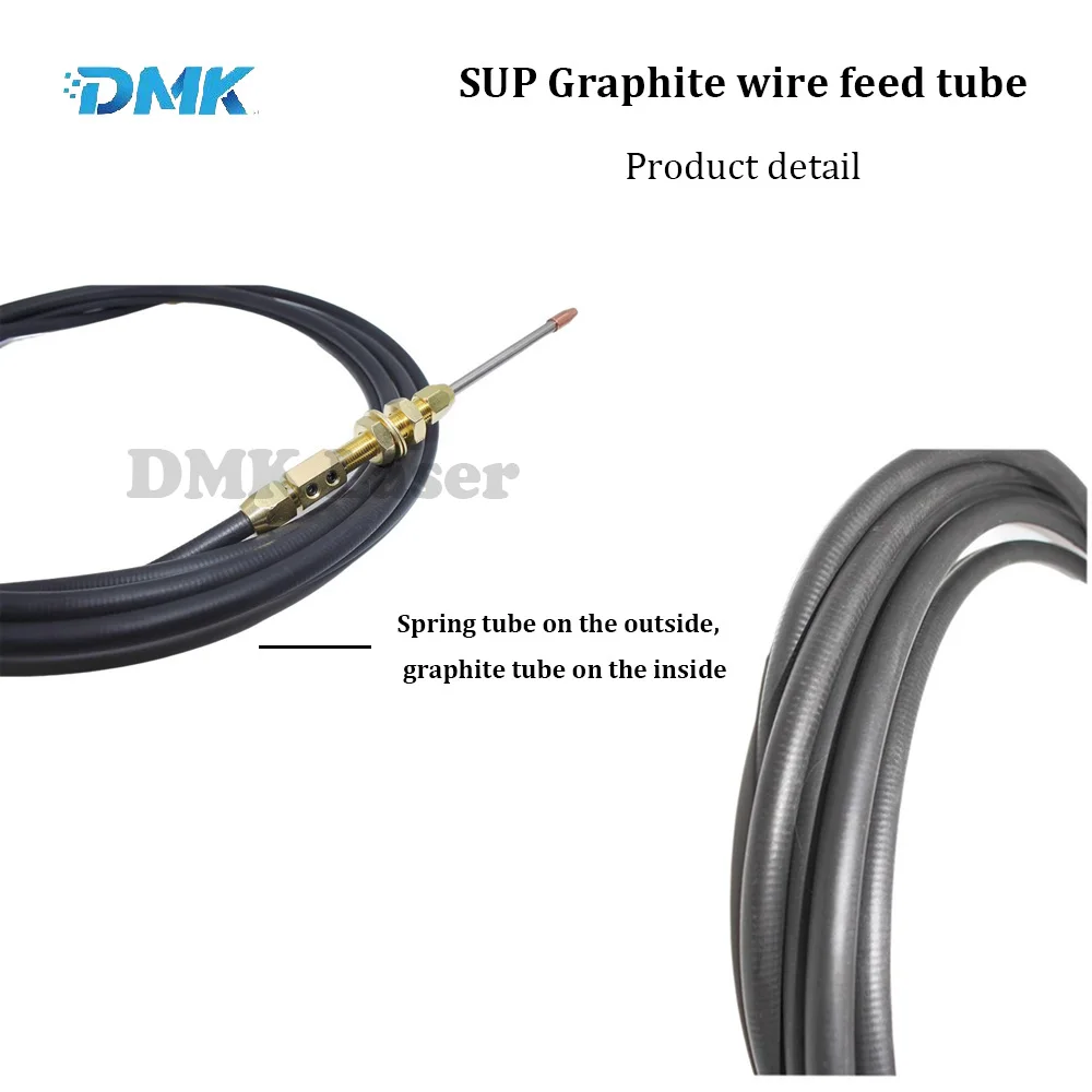 SUP Original Aluminum welding Wire Graphite Hose Wire Feeding Tube Guide 3M/5M For laser welder head gun SUP20ST SUP21T SUP23ST