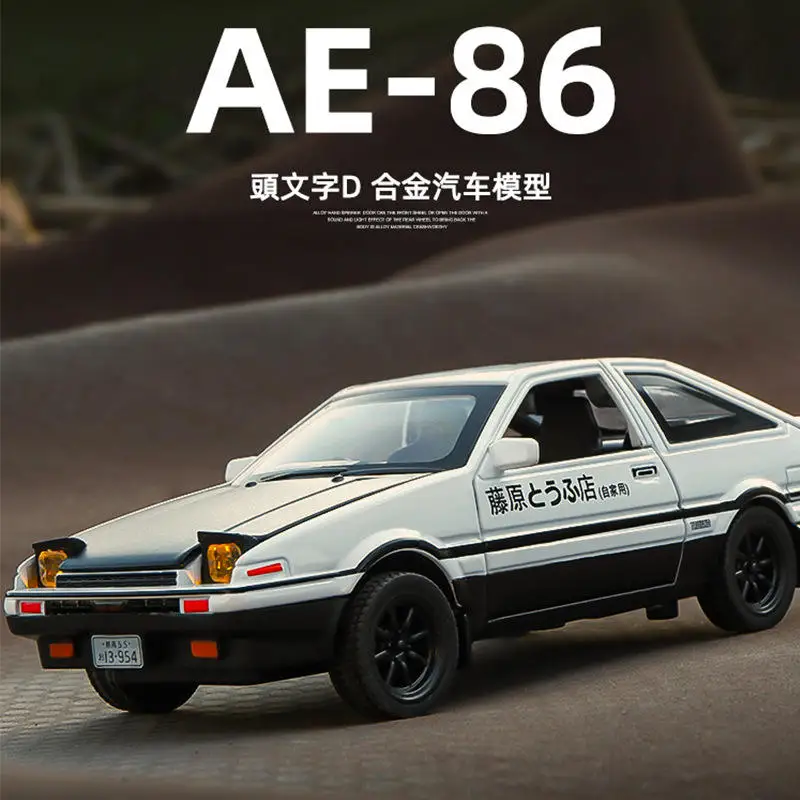 

1:32 AE86 Высокая имитация сплава, модель игрушечного автомобиля, литье под давлением металла, звуковой и световой автомобиль, игрушечный автомобиль для детей, автомобиль