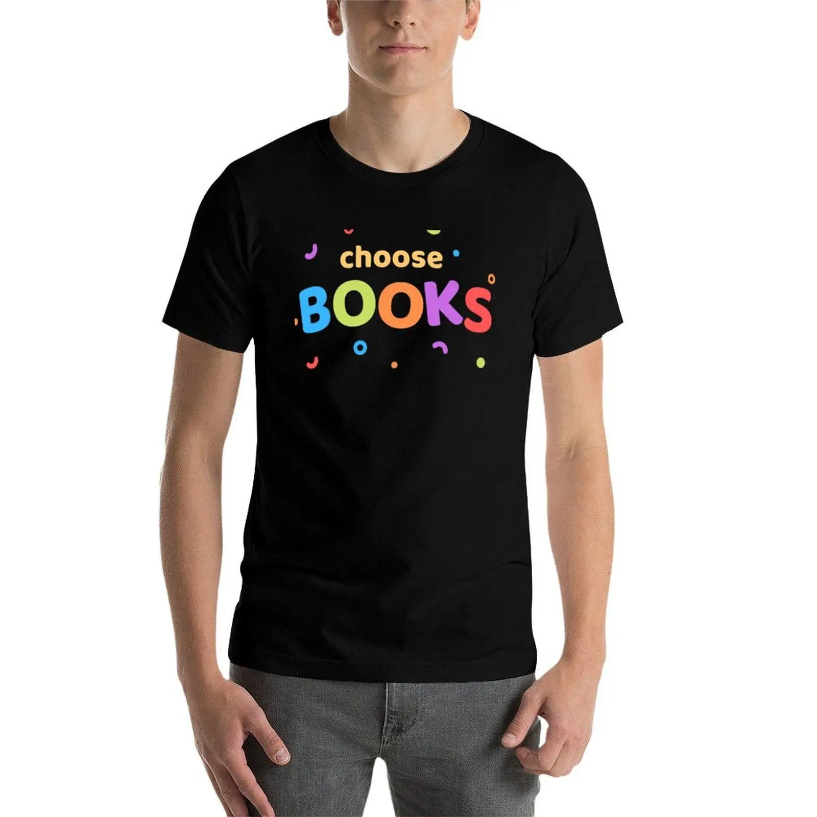 Choose Books T-Shirt man t shirt designer man t shirt cotton T-Shirt
