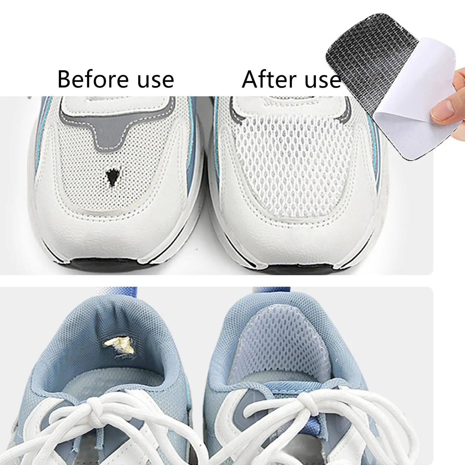 

2Pcs Sports Shoes Patches Vamp Repair Sneakers Shoe Heel Protector Adhesive Patch Repair Shoes Heel Foot Care Products