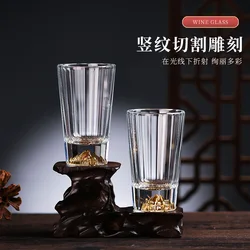Crystal Mount Fuji Whiskey Glass Creative Glass Household KTV Bar Vertical Baijiu Cup Manufacturer Wholesale