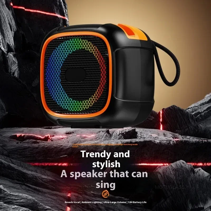 Outdoor Bluetooth Speaker with RGB Lighting – Portable Wireless Soundbar for Party & Travel Adventures