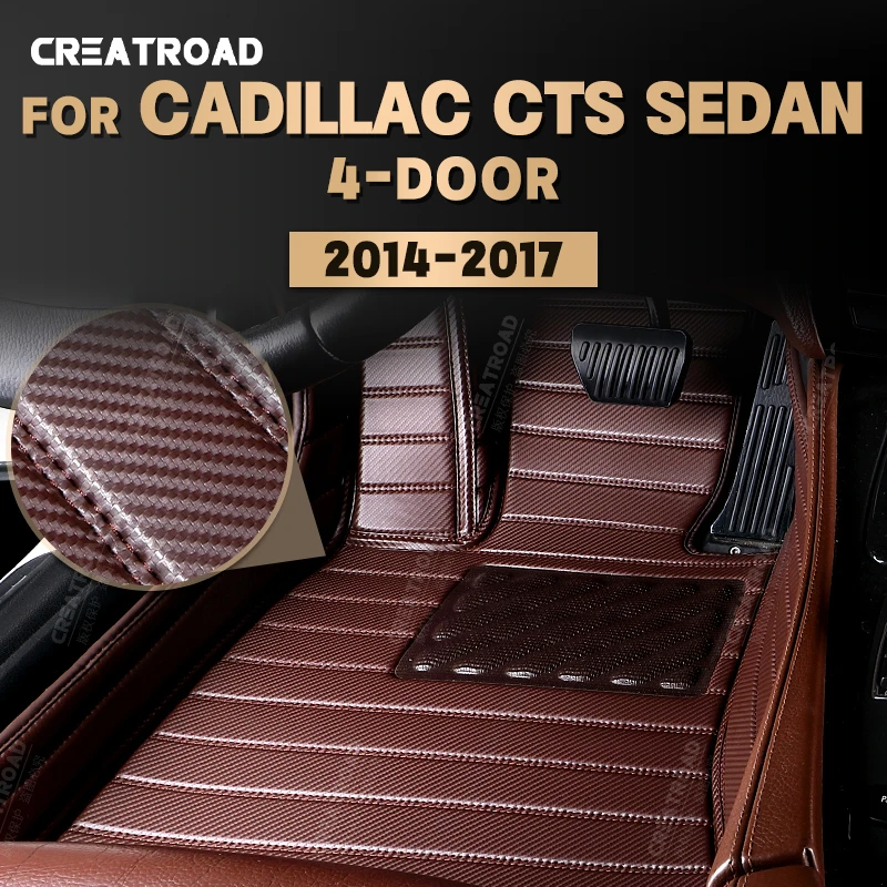 

Коврики из углеродного волокна на заказ для Cadillac CTS Sedan 4-дверные 2014 2015 2016 2017, ковер для ног, авто аксессуары для интерьера