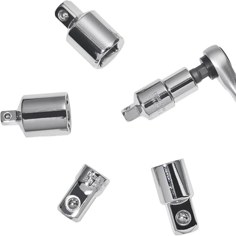 ﻿   1/4 "إلى 3/8" إلى 1/2 "مجموعة محول مأخذ التوصيل 6 قطعة الكروم الفاناديوم الصلب اسئلة محول كم محرك تحويل المشتركة للميكانيكي