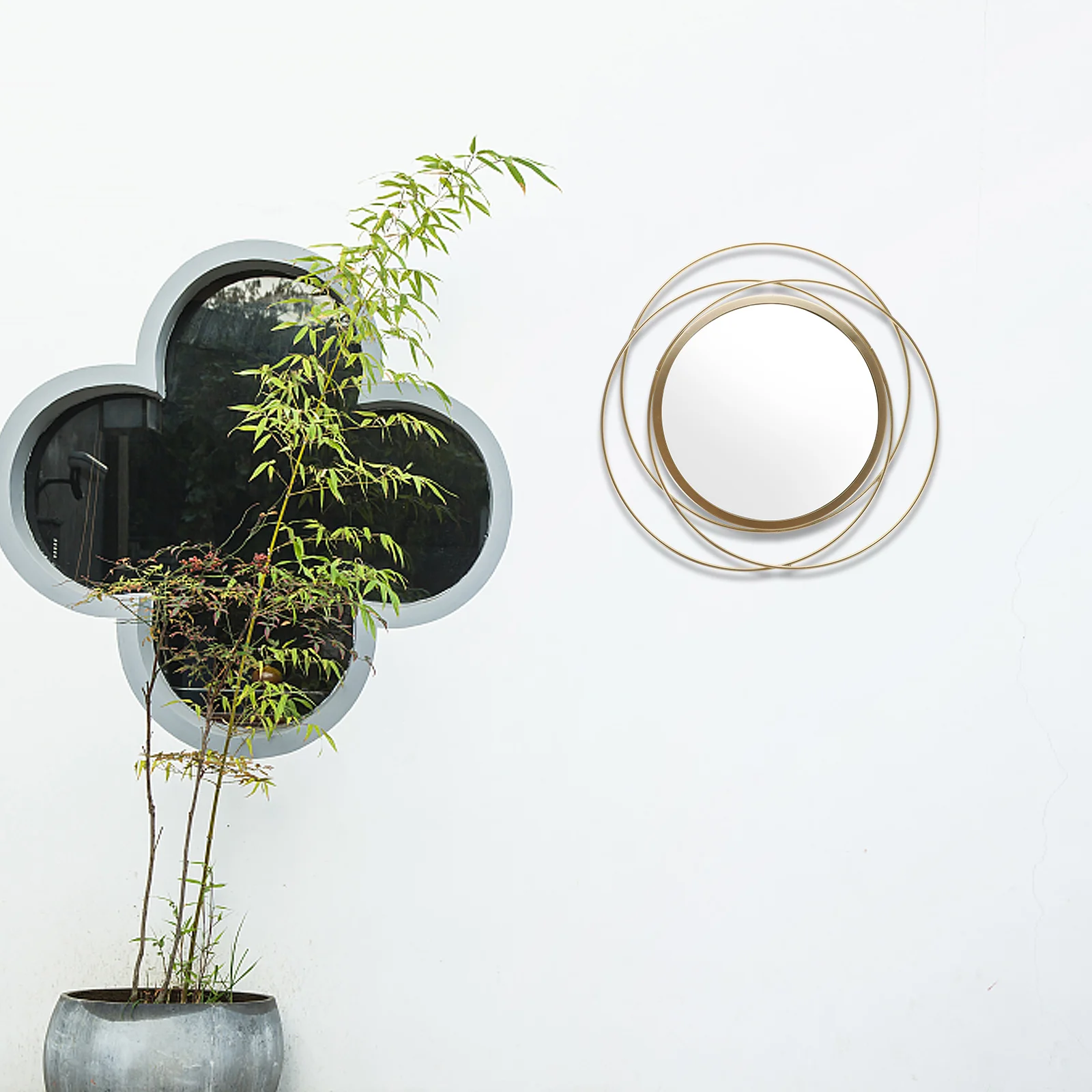 

1Pcs Vintage Round Decorative Wall Hanging Mirror Iron Art Frame for Home Entryway Hotel Bar Decor Wall Mirror