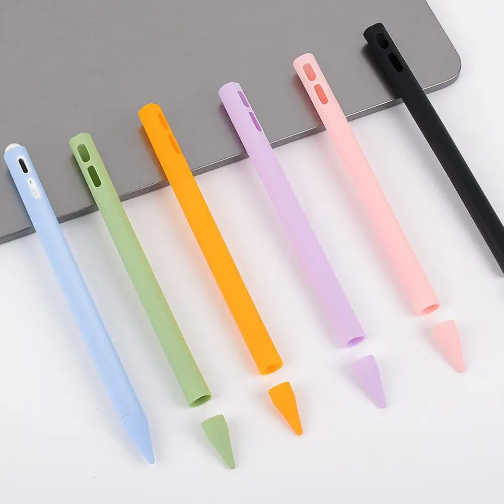 Caneta stylus caneta caso antiderrapante anti-queda silicone à prova de poeira caneta caneta coveruhb lápis 3 geração resistente ao desgaste caneta stylus titular