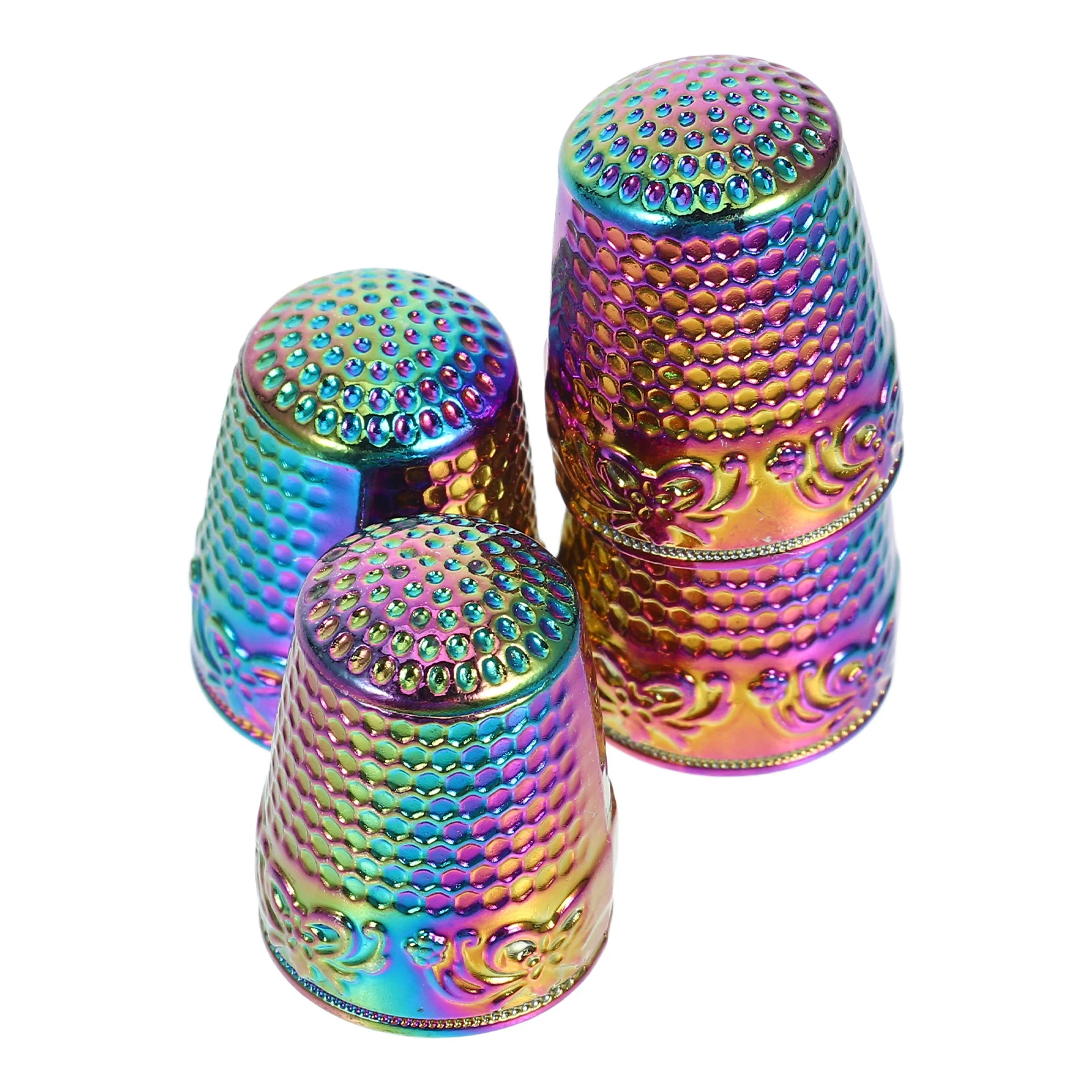 

4pcs Metal Thimbles Hand Thickened Copper Finger Protectors Thimble Ring Quilting Needlework Tools Large Thimbles For Men