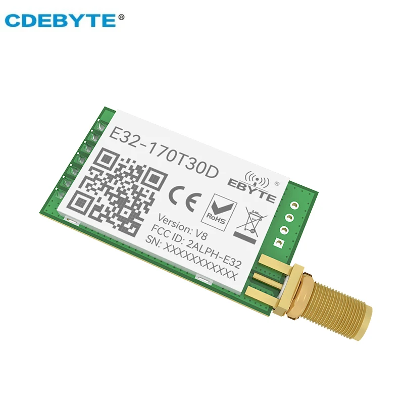 UART LoRa Wireless Module CDEBYTE E32-170T30D 170MHz 30dBm 1W Long Range DIP IoT Wireless Transceiver