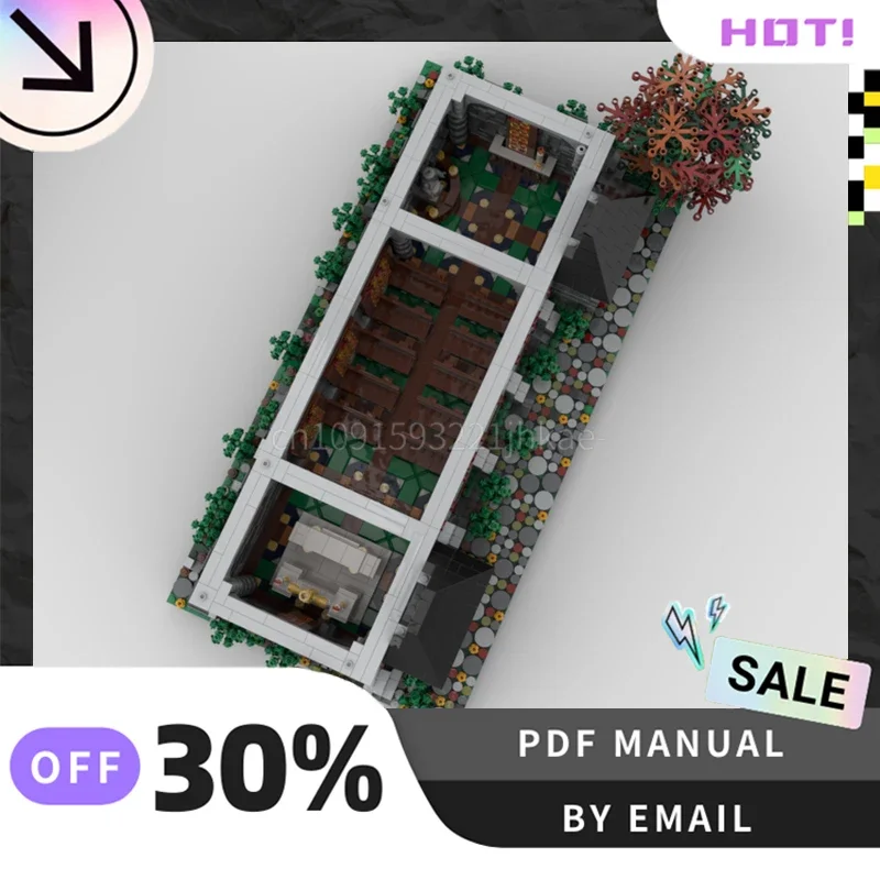 [6527PCS] Customized MOC Medieval Church Creative Building Blocks Set STEM Educational Toys Construction Model Kit Birthday Gift