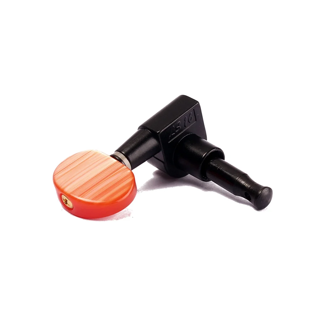 

6Pcs Sealed Guitar Tuning Pegs Machine Heads 3 Left 3 Right Red Plastic Buttons Durable Metal Acoustic Electric Guitar Parts