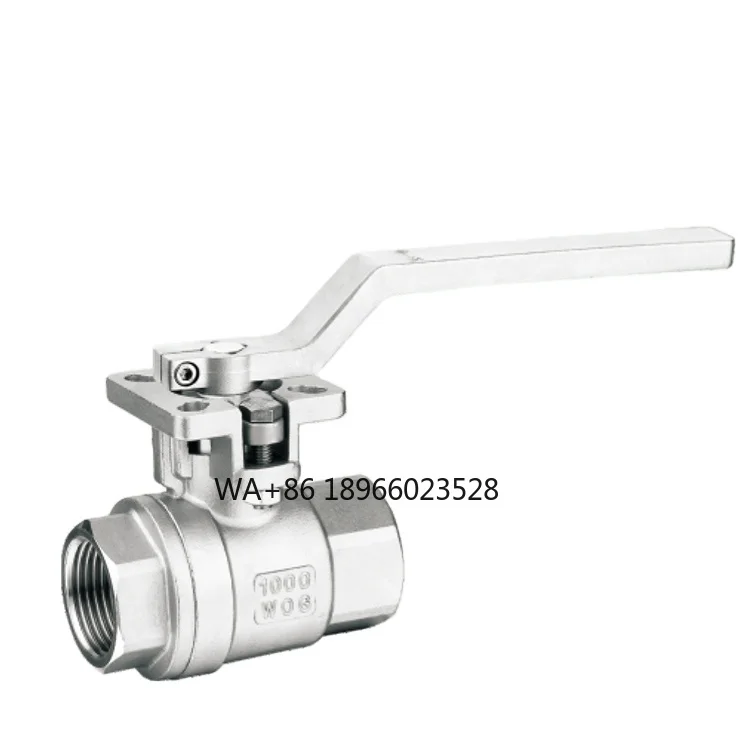 

SS 316 1/4" 4" 4 Inch Gas Water Ball Valve Handles Low Price Cf8m 1000 Wog with Direct Mounting Pad Threaded End