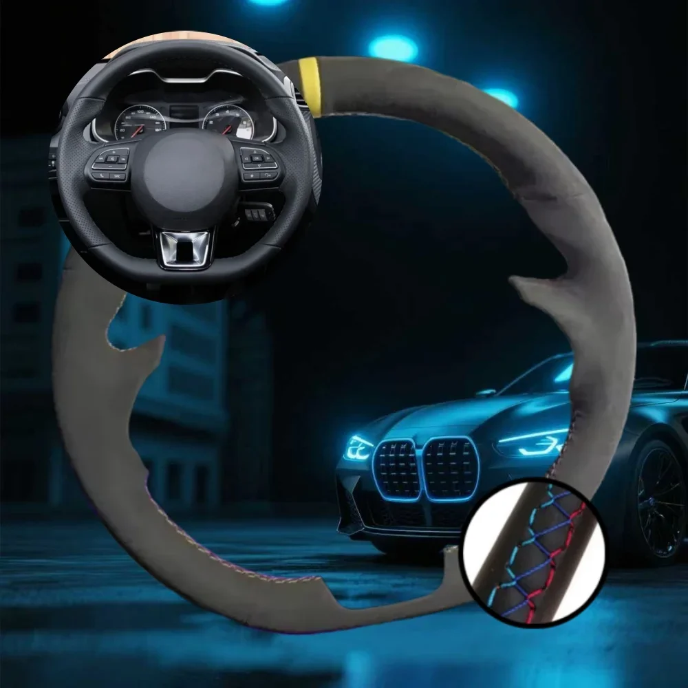 

Индивидуальный чехол на руль автомобиля для MG ZS HS GS MG 5 6 RX5 RX8 ZST ZS EV 2017-2023, автомобильные аксессуары, сшитая вручную обертка рулевого управления