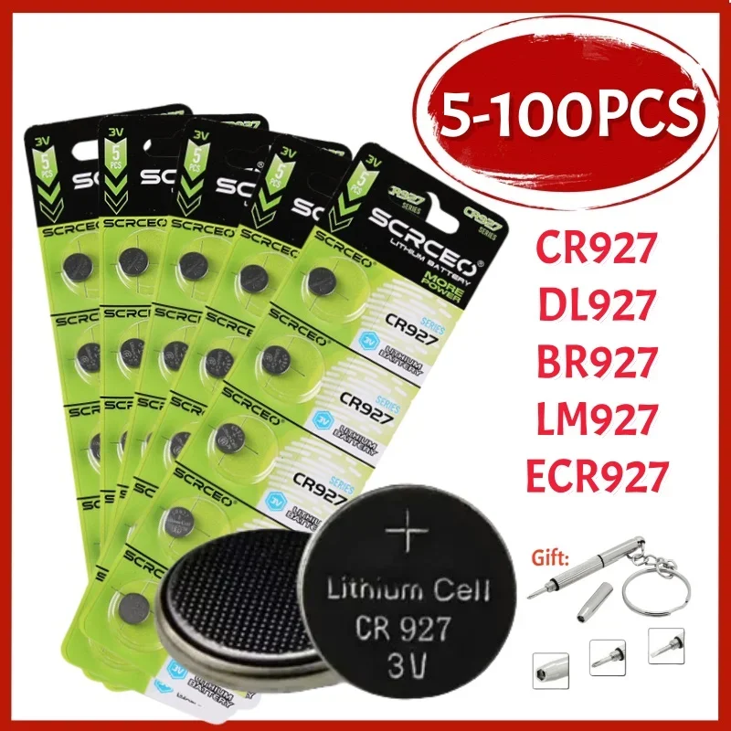 

5-100 шт. CR927 кнопочные элементы, литиевая батарея 3 В 927 DL927 BR927 LM927 ECR927 BR927-1W 5011L для часов, удаленная игрушка, калькулятор