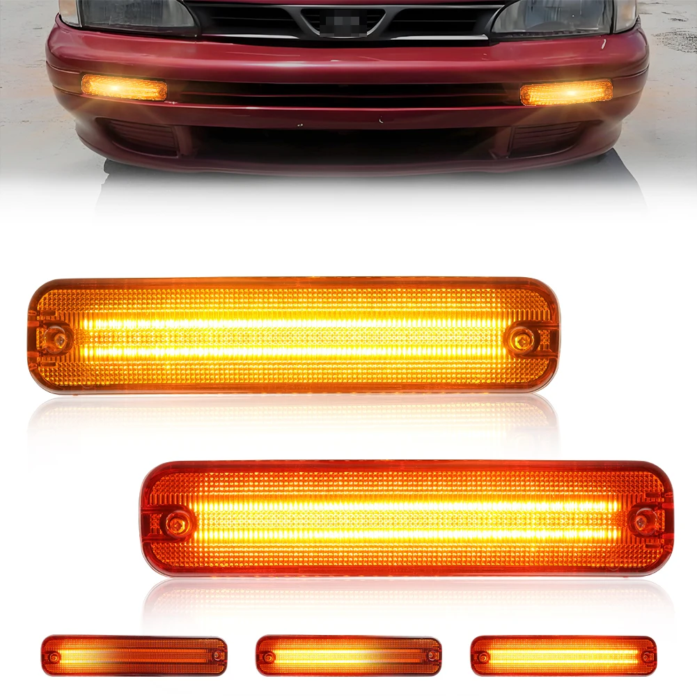 

2 шт., передний бампер, парковочный фонарь, боковой габаритный фонарь, указатель поворота с динамическим светодиодом для Subaru Classic Impreza 1993-1998 годов