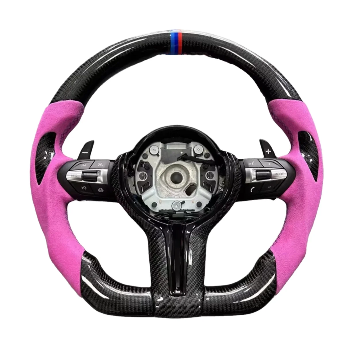 

For BMW F20 F21 F22 F30 340i F32 F33 F34 F36 F80 F82 M3 Blue Pink White M Sport Carbon Fiber Steering Wheel