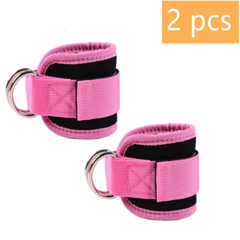 1/2/4 Stuks Kabel Enkelbandjes Dubbele D-Ring Verstelbare Enkelboeien Gym Workouts Bilspieren Benen krachttraining Brace Ondersteuning Sport