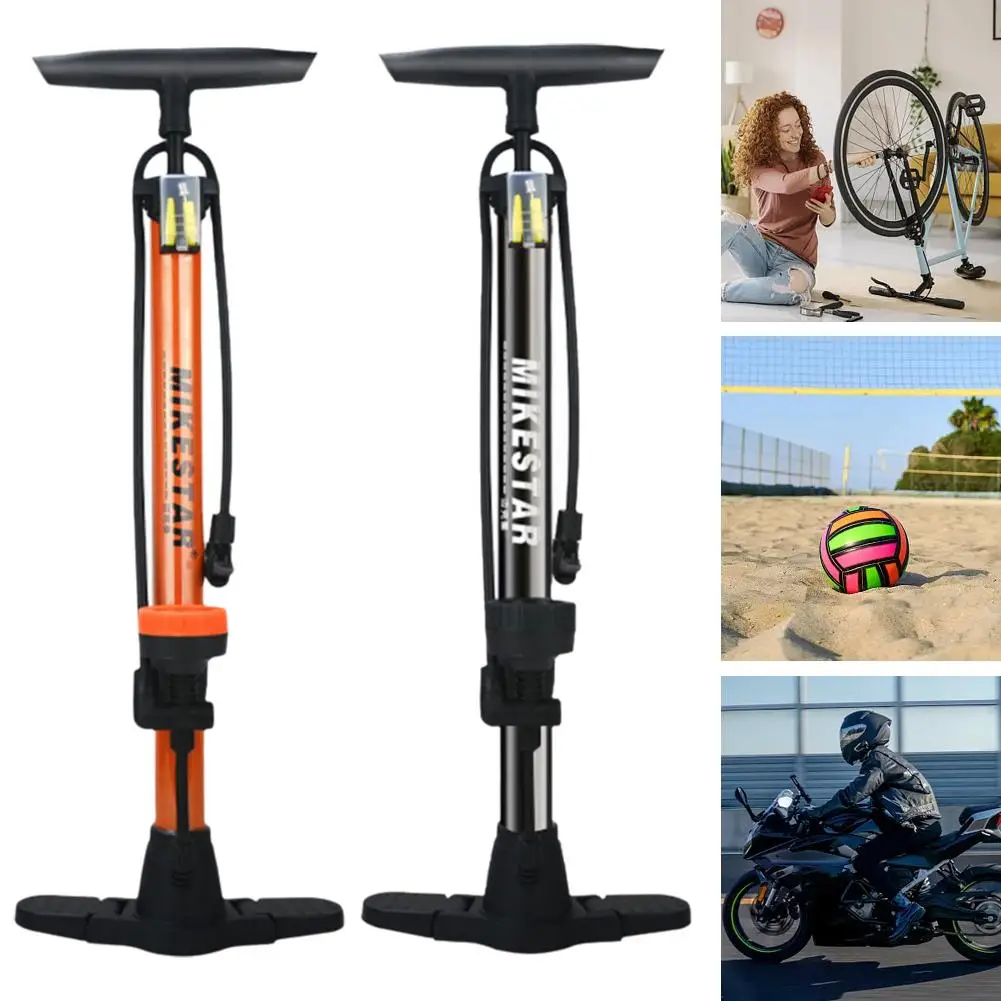 Bicycle Tire Floor Pump With Gauge Suspension Pumps MTB Fork Shock High Air Pressure Flow Inflator Presta Valve Schrader