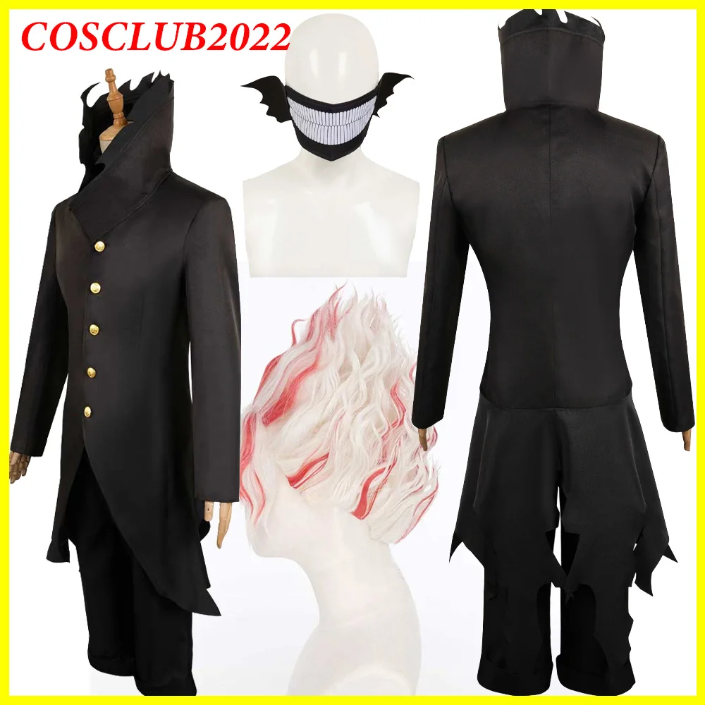 

Cosplay Ken Takakura Uniform Coat Pants Mask Wigs Anime Dandadan Costume Men Male Adult Clothing Outfits Halloween Carnival Suit